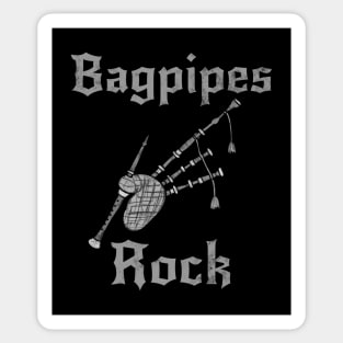 Bagpipes Rock, Scottish Musician Rock Goth Sticker